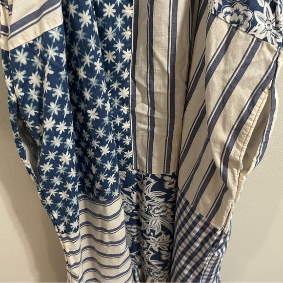 Universal Thread Blue and White Patchwork Skirt - Picture 3 of 4